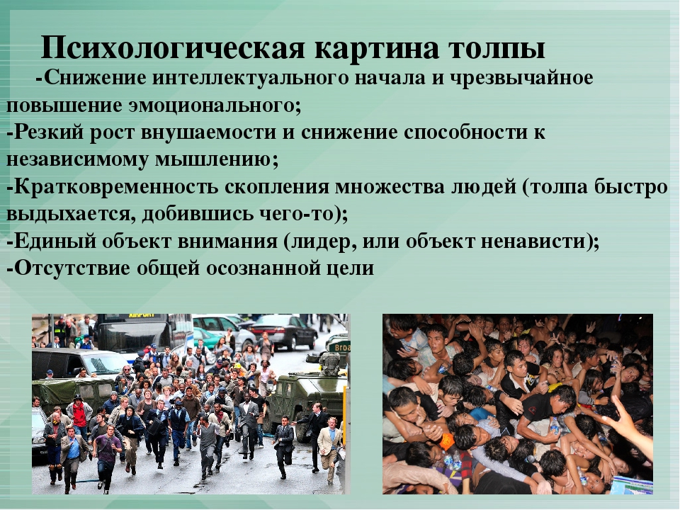 Поведение в толпе презентация