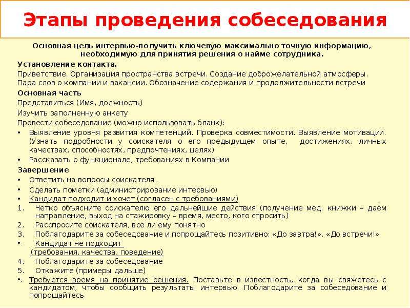 Отчет о собеседовании с кандидатом образец