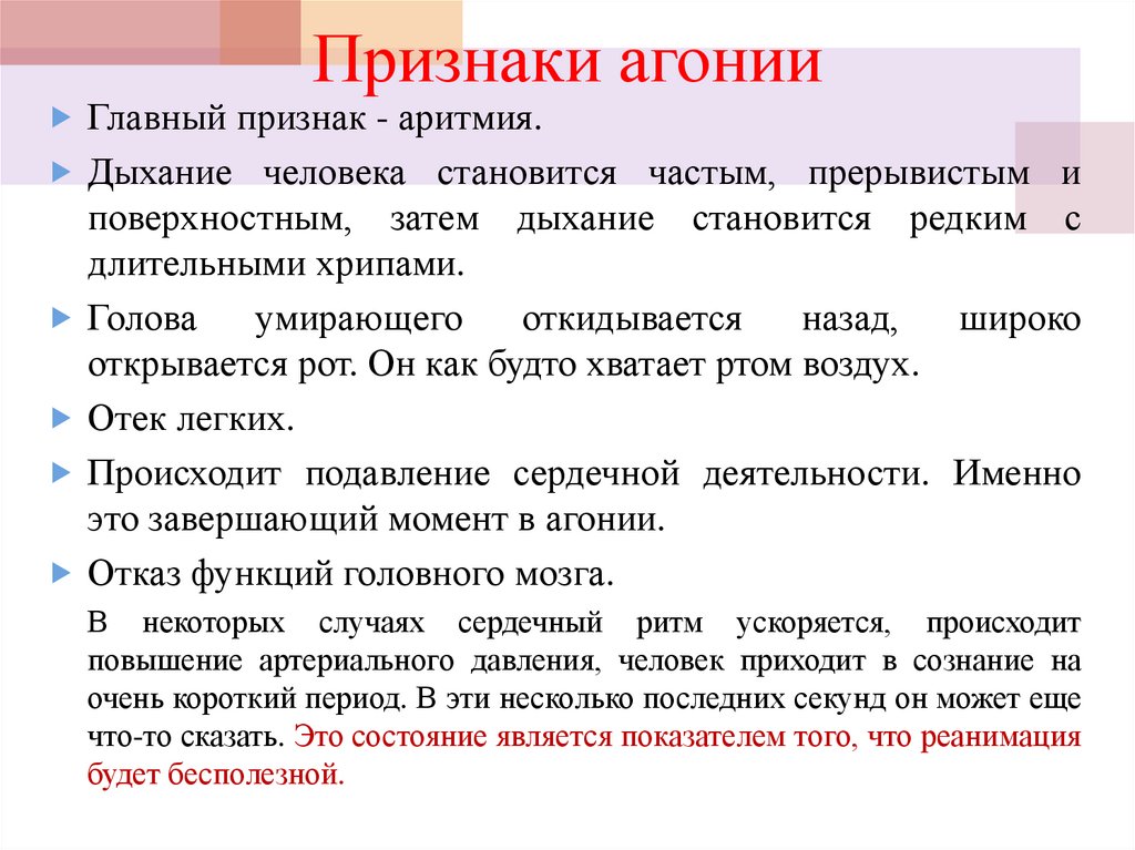 Терминальные состояния: этапы большого пути в лучший мир