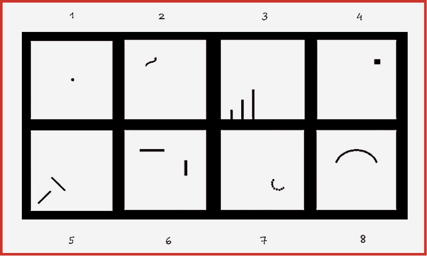 Тест 8 рисунков. Рисуночный тест Эрика Вартегга интерпретация. Тест 8 квадратов Вартегга. Психологический тест Вартегга. Проективная методика Вартегга.