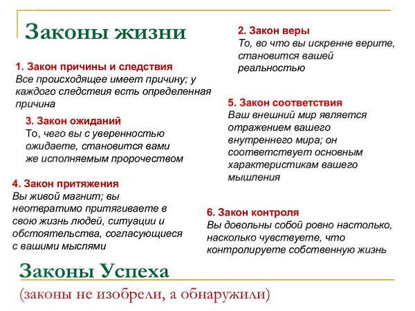 Законы жизни, которые работают независимо от того, верим мы в них или нет