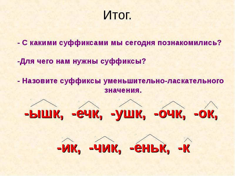 Ушк ышк. Уменьшительно-ласкательные суффиксы существительных. Уменьшительно-ласкательные суффиксы ИК. Уменьшительно ласкательные суффиксы ИК ЕК. Уменьлинтелньо ласкаиельные суффикс.