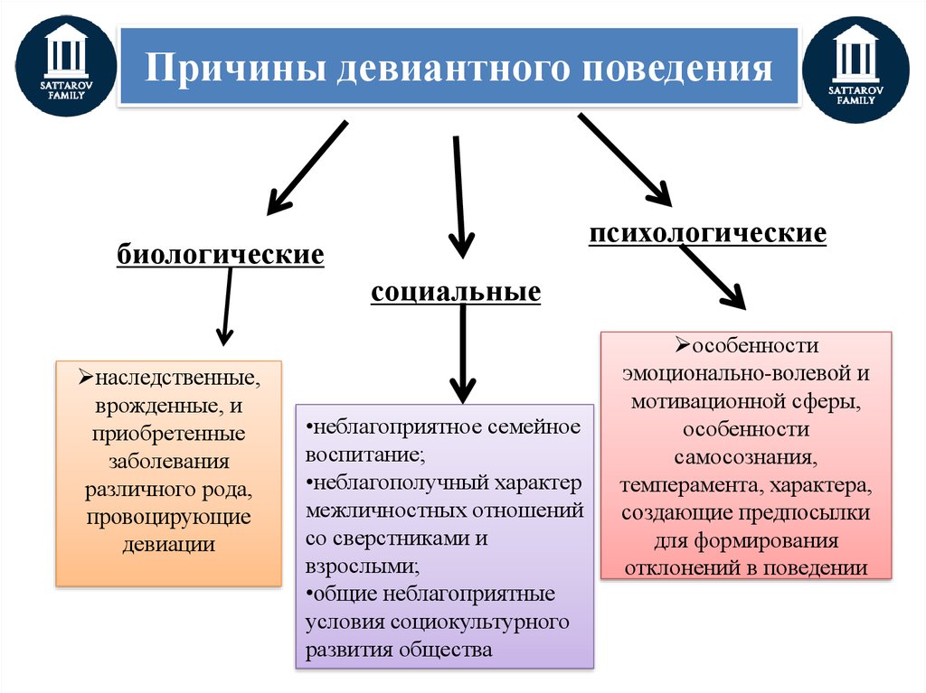 Интеллект карта биологические предпосылки поведенческих девиаций