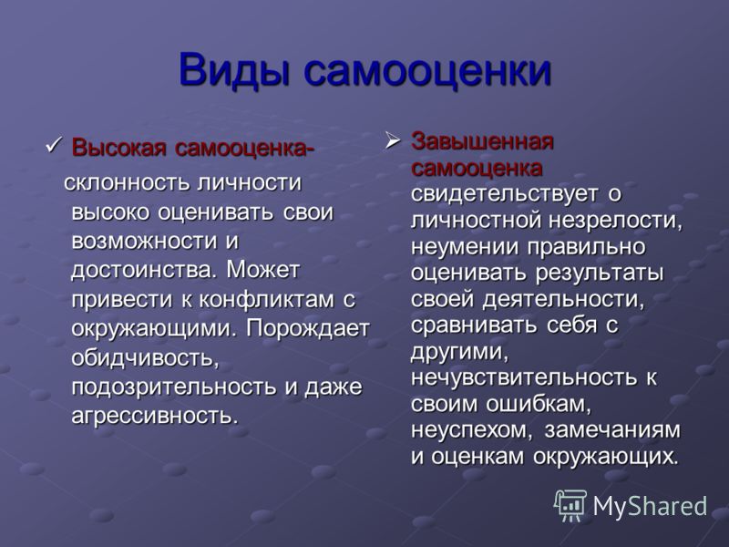 Типы самооценки - заниженная и завышенная, стабильная и нестабильная | библиотека клуба кросс
