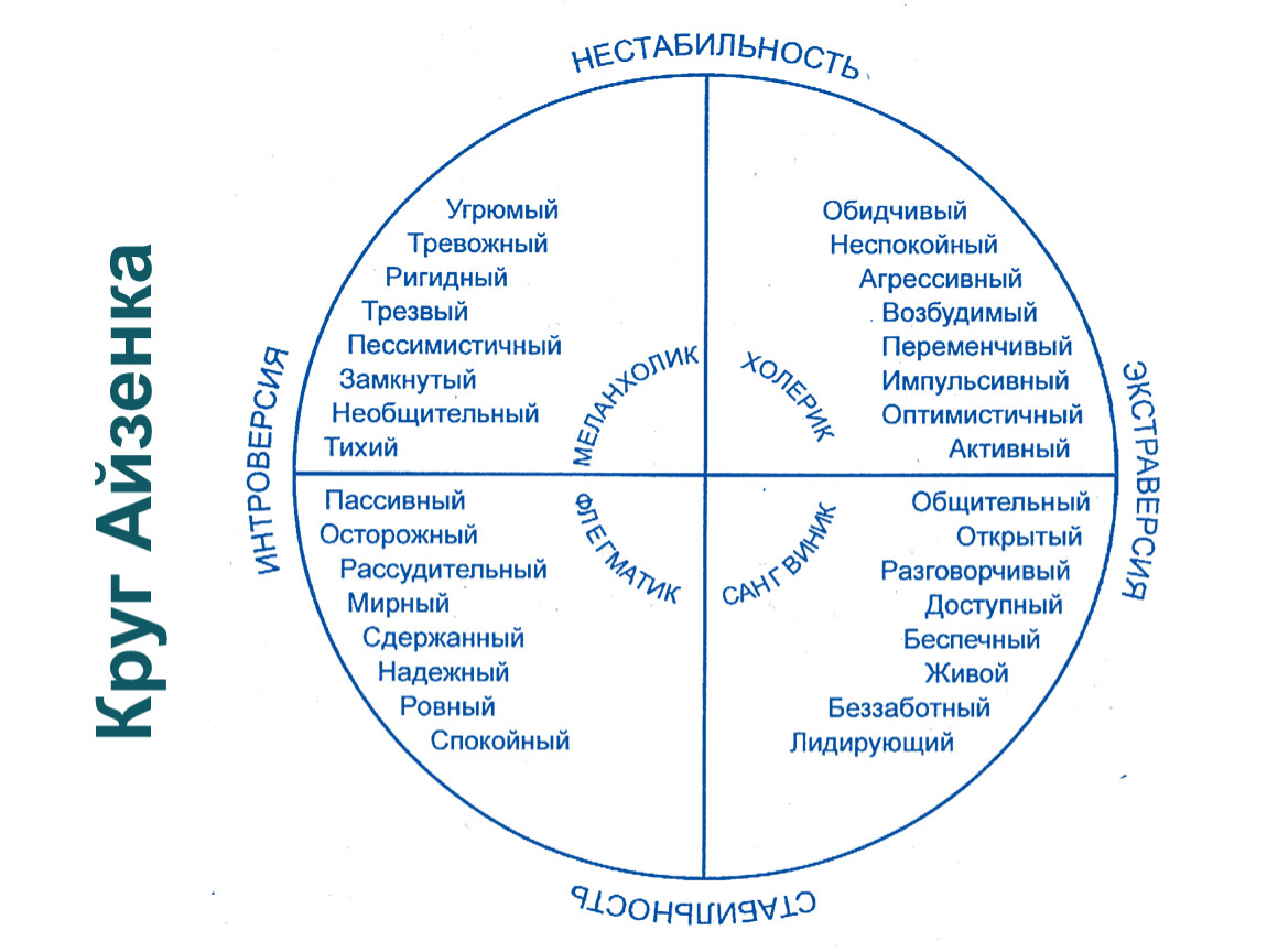 Тест на определение темперамента презентация